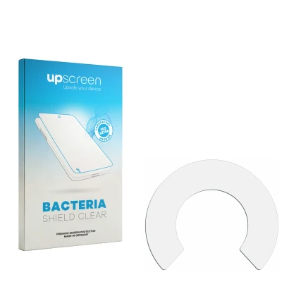 Front side of a product packaging with the brand logo upscreen. Next to it is the corresponding screen protector.