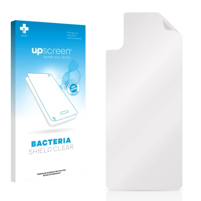 Front side of a product packaging with the brand logo upscreen. Next to it is the corresponding screen protector.