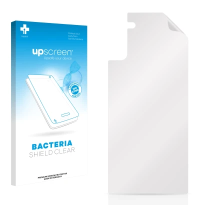 Front side of a product packaging with the brand logo upscreen. Next to it is the corresponding screen protector.