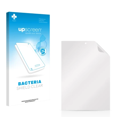 Front side of a product packaging with the brand logo upscreen. Next to it is the corresponding screen protector.