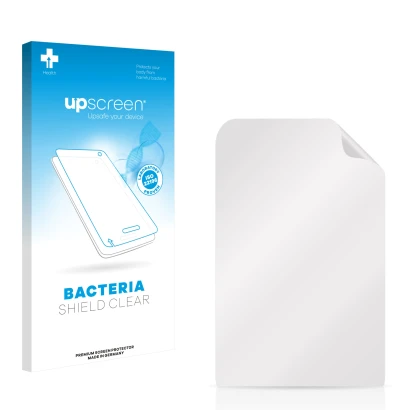 Front side of a product packaging with the brand logo upscreen. Next to it is the corresponding screen protector.