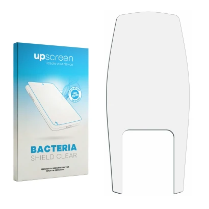 Front side of a product packaging with the brand logo upscreen. Next to it is the corresponding screen protector.