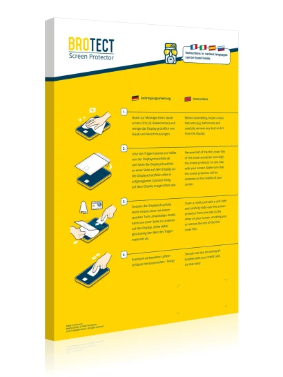 Back side of a product packaging with the brand logo BROTECT