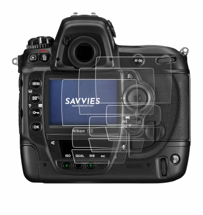 Image of the device Nikon D3 with a wide variety of screen protectors.