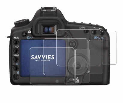 Image of the device Canon EOS 5D Mark II with a wide variety of screen protectors.