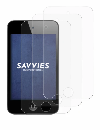 Image of the device Apple iPod Touch (4th Gen.) with a wide variety of screen protectors.