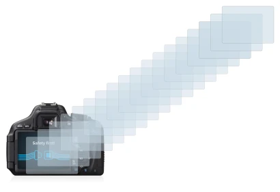 Image of the device Canon EOS 600D with a wide variety of screen protectors.