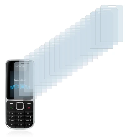 Image of the device Nokia C2-01 with a wide variety of screen protectors.