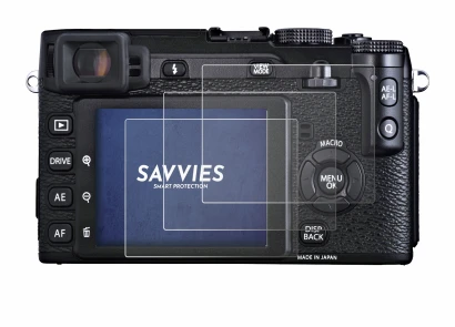 Image of the device Fujifilm X-E1 with a wide variety of screen protectors.
