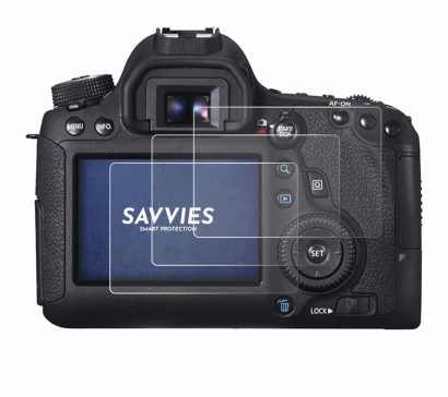 Image of the device Canon EOS 6D with a wide variety of screen protectors.