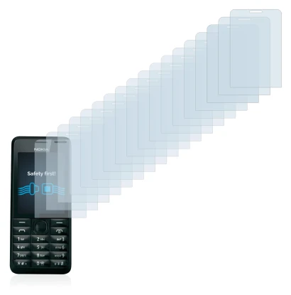 Image of the device Nokia 301 with a wide variety of screen protectors.