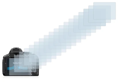 Image of the device Nikon D5300 with a wide variety of screen protectors.