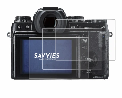 Image of the device Fujifilm X-T1 with a wide variety of screen protectors.