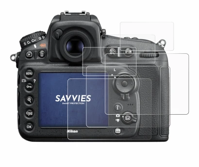 Image of the device Nikon D810 with a wide variety of screen protectors.