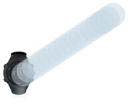 Image of the device Suunto Ambit3 Peak Black with a wide variety of screen protectors.