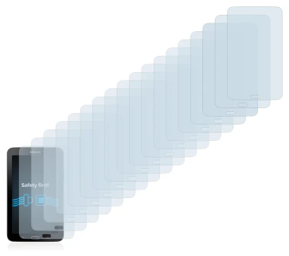 Image of the device Samsung Galaxy Tab 3 SM-T113 with a wide variety of screen protectors.