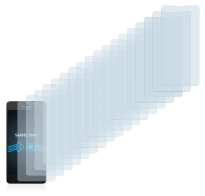 Image of the device Sony Xperia E5 with a wide variety of screen protectors.