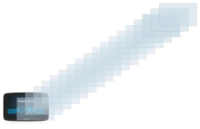 Image of the device TomTom Start 62 with a wide variety of screen protectors.