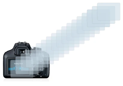 Image of the device Canon EOS 4000D with a wide variety of screen protectors.