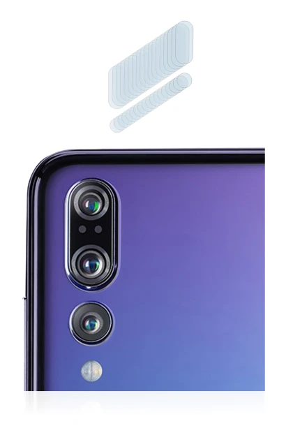 Image of the device Huawei P20 Pro (ONLY Camera Lens) with a wide variety of screen protectors.