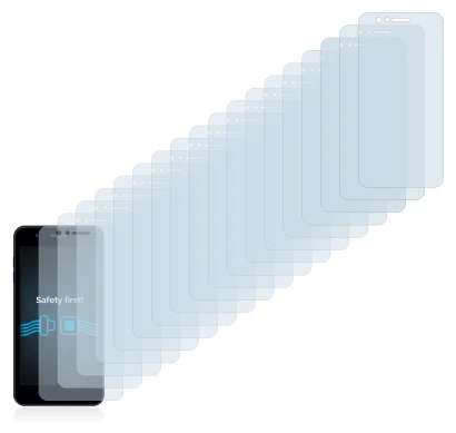 Image of the device LG K9 with a wide variety of screen protectors.
