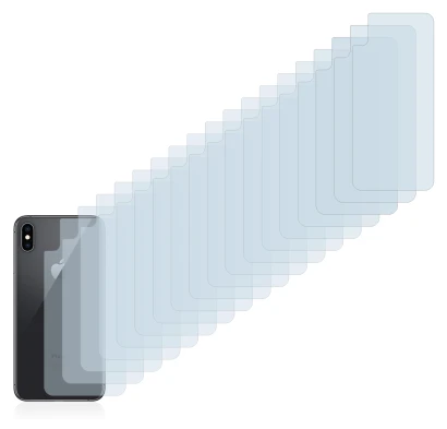 Image of the device Apple iPhone Xs Max (Back) with a wide variety of screen protectors.