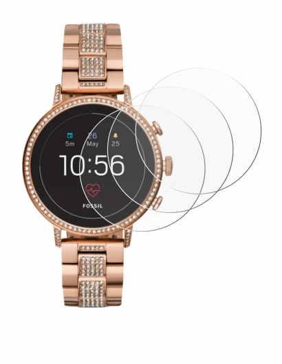 Image of the device Fossil Q Venture HR (4.Gen) with a wide variety of screen protectors.