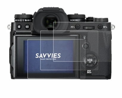 Image of the device Fujifilm X-T3 with a wide variety of screen protectors.