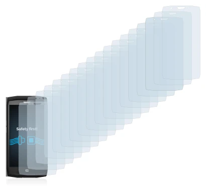 Image of the device Crosscall Trekker X4 with a wide variety of screen protectors.
