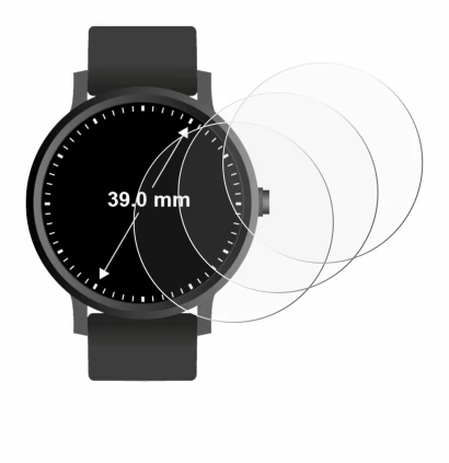 Image of the device Circular Displays (ø: 39 mm) with a wide variety of screen protectors.