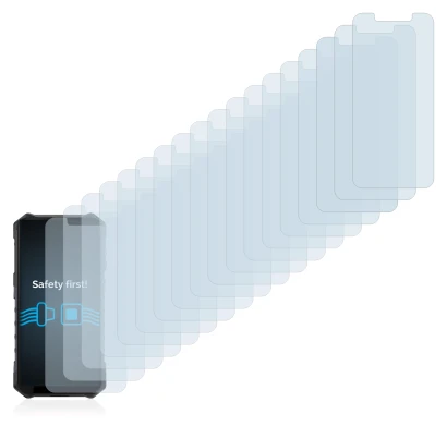 Image of the device Ulefone Armor 6 with a wide variety of screen protectors.