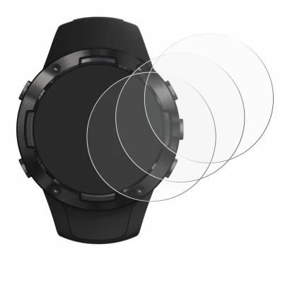 Image of the device Suunto 5 with a wide variety of screen protectors.