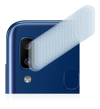 Image of the device Samsung Galaxy A20e (ONLY Camera Lens) with a wide variety of screen protectors.