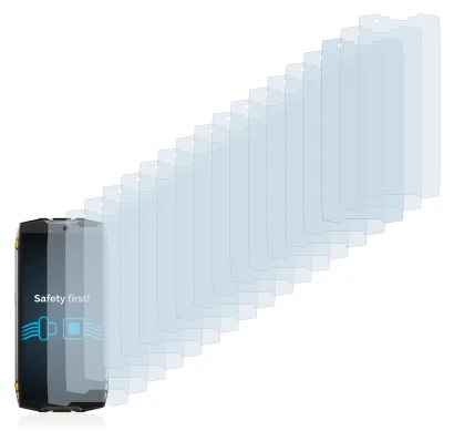 Image of the device Blackview BV6800 Pro with a wide variety of screen protectors.