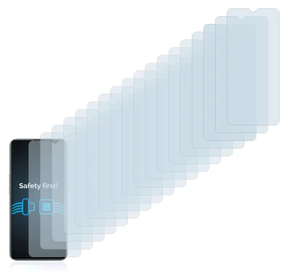 Image of the device realme XT with a wide variety of screen protectors.