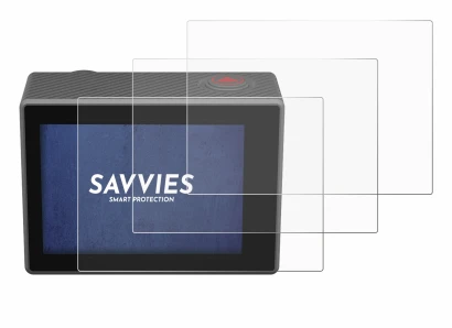 Image of the device Akaso V50 Elite with a wide variety of screen protectors.