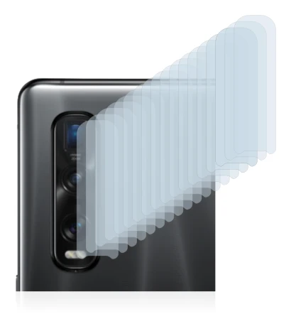 Image of the device Oppo Find X2 Pro (ONLY Camera Lens) with a wide variety of screen protectors.