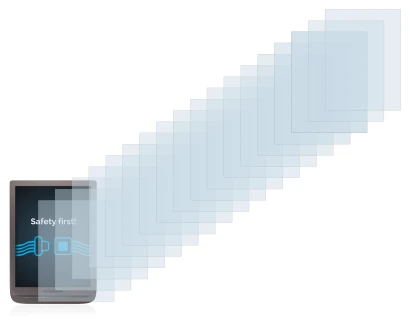 Image of the device PocketBook InkPad 3 Pro with a wide variety of screen protectors.