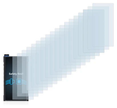Image of the device FiiO M15 with a wide variety of screen protectors.