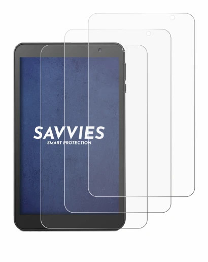 Image of the device Vankyo MatrixPad S8 with a wide variety of screen protectors.