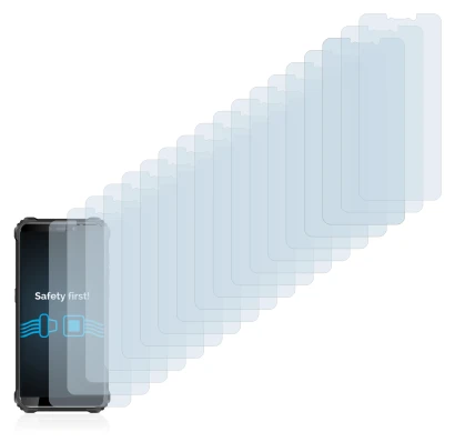 Image of the device Oukitel WP5 with a wide variety of screen protectors.