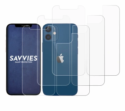 Image of the device Apple iPhone 12 mini (Front+Back) with a wide variety of screen protectors.