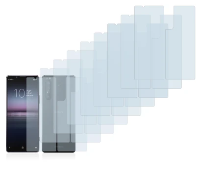 Image of the device Sony Xperia 1 II (Front+Back) with a wide variety of screen protectors.