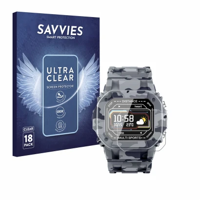 Front side of a product packaging with the brand logo Savvies. Next to it is the device JAY-tech SWi2 shown with the correspon