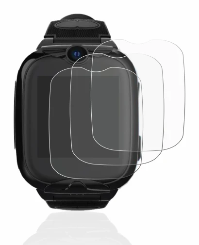 Image of the device Xplora Go 2 with a wide variety of screen protectors.