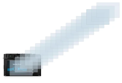 Image of the device Fujifilm X-E4 with a wide variety of screen protectors.
