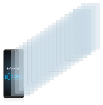 Image of the device Sony Xperia 1 III with a wide variety of screen protectors.