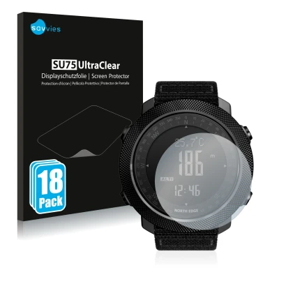 Front side of a product packaging with the brand logo Savvies. Next to it is the device North Edge Apache shown with the corre