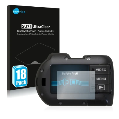 Front side of a product packaging with the brand logo Savvies. Next to it is the device SeaLife Micro 3.0 shown with the corre