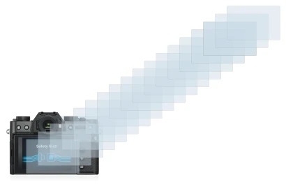 Image of the device Fujifilm X-T30 ll with a wide variety of screen protectors.